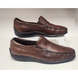 Neil M Men's Rome Men's Slip Ons Loafers Walnut Dress Shoes Leather Size 11.5